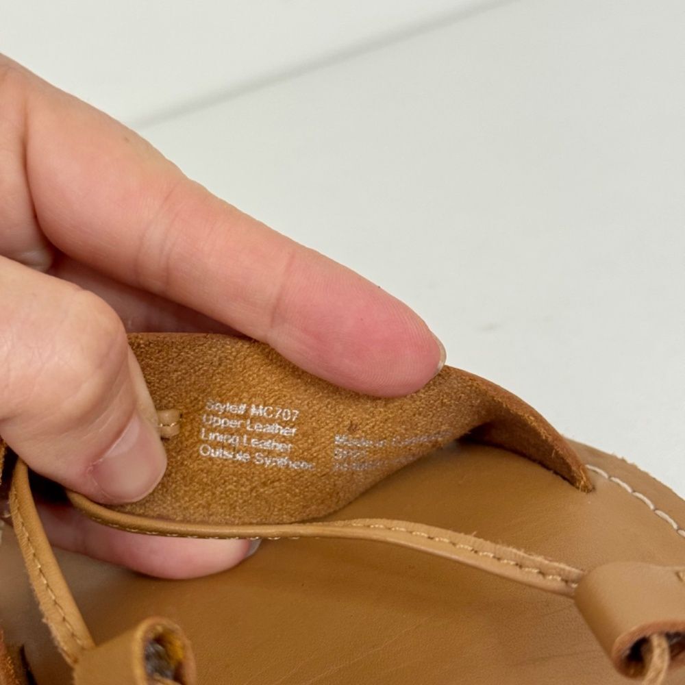 Madewell The Boardwalk Lace-Up Leather Sandal - Desert Camel (Tan) | Size 9 - Picture 9 of 9